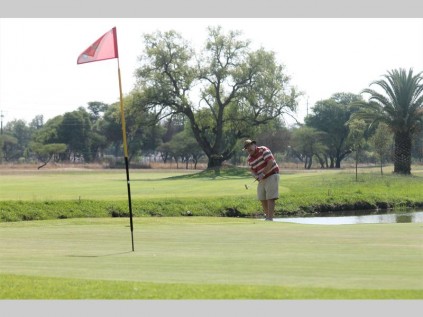 Dudley Venner on the green during the Bidvest betterball challenge at the Polokwane Golf Club.