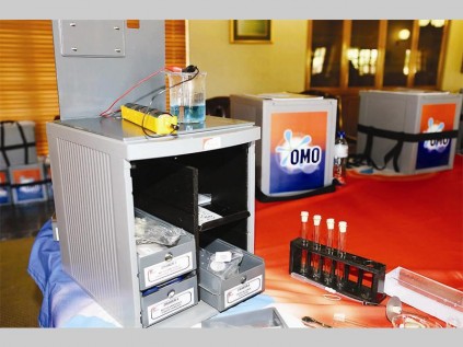 Mvudi Primary School's new mini science portable laboratory that they won in the annual Omo Spar School Challenge.
