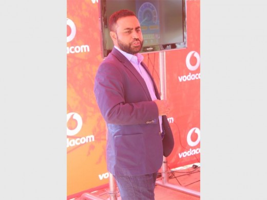 Junaid Munshi (Vodacom Limpopo, managing executive) adresses the media during the launch of the fibre-optic transmission LTE network at the Flora Park community park in Polokwane on Wednesday
