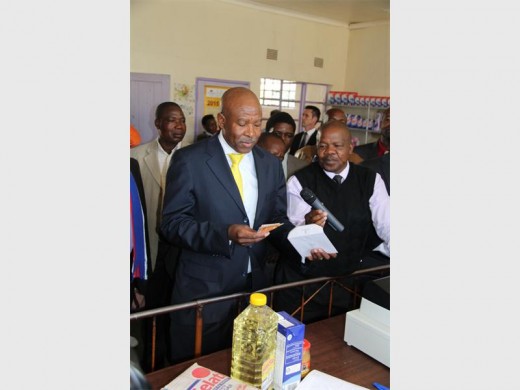 South African Reserve Bank governor, Lesetja Kganyago buying groceries at Mokgohloane general trading store, just like during his childhood.